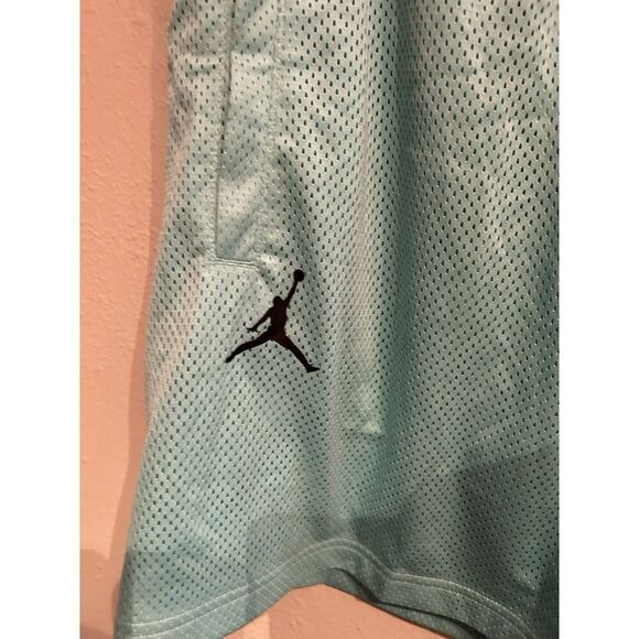 Air Jordan Shorts Men's Large Blue Aqua Sport DNA Mesh Basketball Casual - Picture 4 of 7